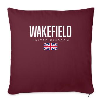 Wakefield, Angleterre, Royaume-Uni - Housse de coussin décorative 45 x 45 cm - bordeaux - Devant