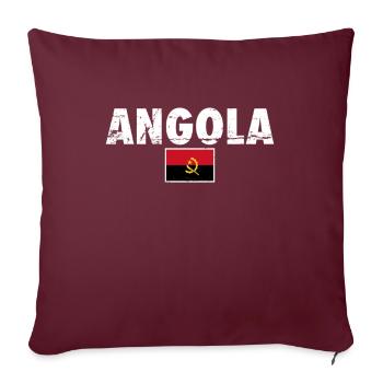 Angola Vintage Angolanische Flagge Angolaner - Sofakissenbezug 45 x 45 cm - Burgunderrot - Vorne