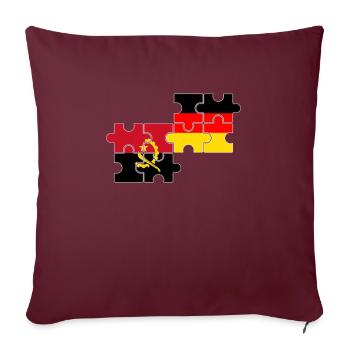Angola Deutschland Flagge Deutsch Angolaner - Sofakissenbezug 45 x 45 cm - Burgunderrot - Vorne