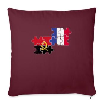 Angola Frankreich Vintage Flagge Angolaner - Sofakissenbezug 45 x 45 cm - Burgunderrot - Vorne