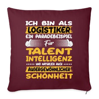 Les logisticiens, un excellent exemple de talent - Housse de coussin décorative 45 x 45 cm - bordeaux - Devant
