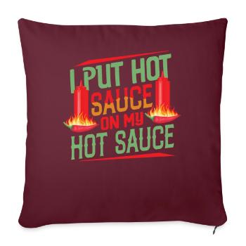 Tenue d’amant de poivre de nourriture épicée pour épicé - Housse de coussin décorative 45 x 45 cm - bordeaux - Devant