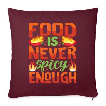 Ça a l’air chaud – fille avec du piment fort et - Housse de coussin décorative 45 x 45 cm - bordeaux - Devant