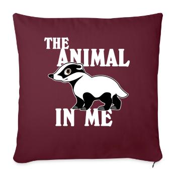 Honey Badger Cute Honey Badgers - Sofakissenbezug 45 x 45 cm - Burgunderrot - Vorne