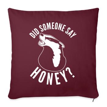 Honey Badgers Honeybadger Honey Badger - Sofakissenbezug 45 x 45 cm - Burgunderrot - Vorne