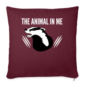 Honey Badger Honey Badgers - Sofakissenbezug 45 x 45 cm - Burgunderrot - Vorne