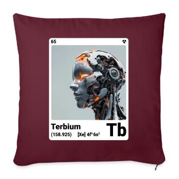 AI am Terbium (poids) - Housse de coussin décorative 45 x 45 cm - bordeaux - Devant