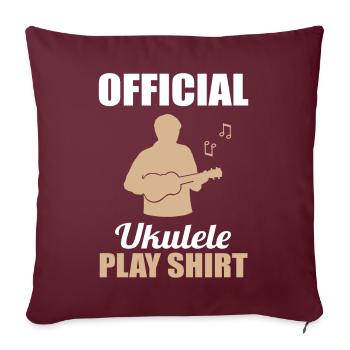 Offizielles Ukulele Spielshirt Melodie - Sofakissenbezug 45 x 45 cm - Burgunderrot - Vorne