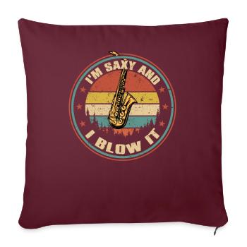 SAXOLOGY - The Science Of Cool - Sofakissenbezug 45 x 45 cm - Burgunderrot - Vorne