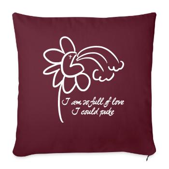 Valentine's Day Puking Flower - Sofakissenbezug 45 x 45 cm - Burgunderrot - Vorne
