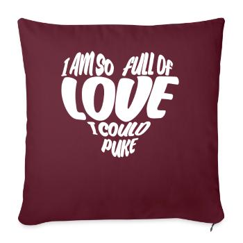 Valentine's Day Girlfriend Heart - Sofakissenbezug 45 x 45 cm - Burgunderrot - Vorne