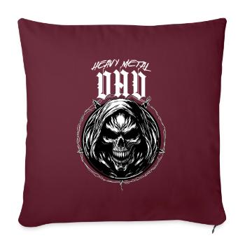 Heavy Metal Dad Fatherhood Anthem Tee - Sofa pillowcase 17,3'' x 17,3'' (45 x 45 cm) - burgundy - Front