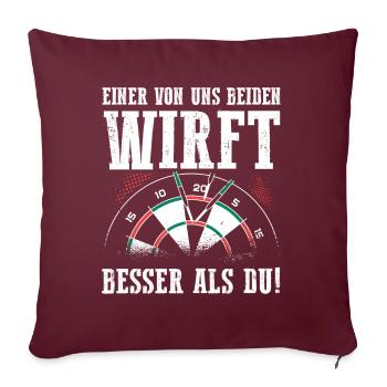 Funny Darter Duo Motif Tee - Sofa pillowcase 17,3'' x 17,3'' (45 x 45 cm) - burgundy - Front
