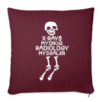Radiologue radiologique Radiologie - Housse de coussin décorative 45 x 45 cm - bordeaux - Devant