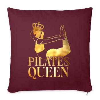 Instructeur de Pilates Professeur de Pilates - Housse de coussin décorative 45 x 45 cm - bordeaux - Devant
