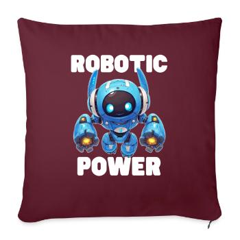 Puissance robotique - Housse de coussin décorative 45 x 45 cm - bordeaux - Devant