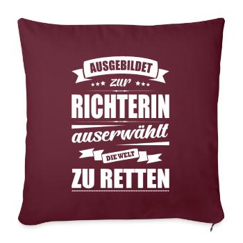 Ausgebildet Zur Richterin Abschluss Bestanden - Sofakissenbezug 45 x 45 cm - Burgunderrot - Vorne
