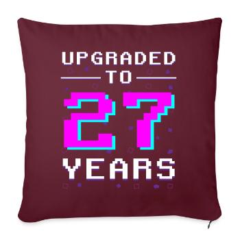 Gamer Anniversary : 27 ans de Pixel Style - Housse de coussin décorative 45 x 45 cm - bordeaux - Devant