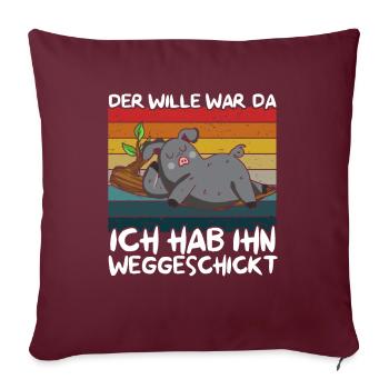 La volonté était là, je l’ai renvoyé - Housse de coussin décorative 45 x 45 cm - bordeaux - Devant