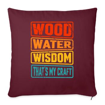 Vêtements de construction de bateaux pour les amateurs de bateaux - Housse de coussin décorative 45 x 45 cm - bordeaux - Devant