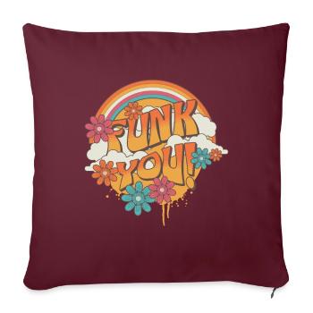 Funk You Vintage Music Tee - Sofakissenbezug 45 x 45 cm - Burgunderrot - Vorne