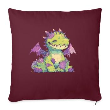 Drache Halloween Drache Kinder - Sofakissenbezug 45 x 45 cm - Burgunderrot - Vorne