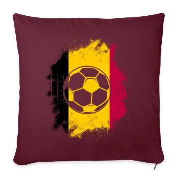 Belgique Belgique Belgique Belgique Bruxelles Football - Housse de coussin décorative 45 x 45 cm - bordeaux - Devant