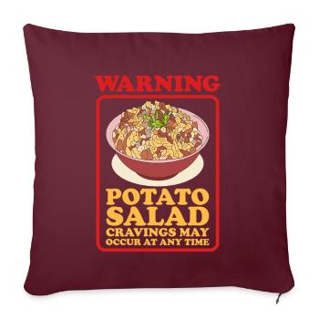 Salade de pommes de terre Härdöpfelsalat Cadeau - Housse de coussin décorative 45 x 45 cm - bordeaux - Devant
