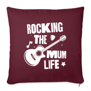 Faire basculer la vie de maman - Housse de coussin décorative 45 x 45 cm - bordeaux - Devant