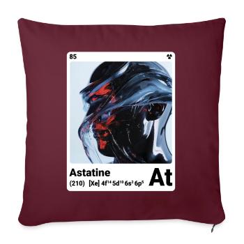 AI am Astatine (at) fashion periodictable nerdy - Sofakissenbezug 45 x 45 cm - Burgunderrot - Vorne