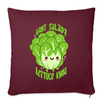 Salade - Housse de coussin décorative 45 x 45 cm - bordeaux - Devant