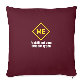 Melder Feuerwehr taktische Zeichen - Sofakissenbezug 45 x 45 cm - Burgunderrot - Vorne