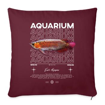 Asiatische Arowana Monster Fish Keeper Streetwear - Sofakissenbezug 45 x 45 cm - Burgunderrot - Vorne