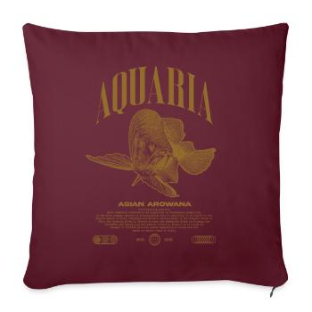 Asiatische Arowana Monster Fish Keeper Streetwear - Sofakissenbezug 45 x 45 cm - Burgunderrot - Vorne