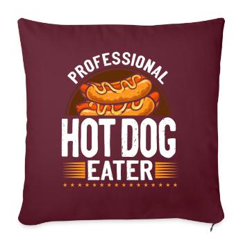 Hot Dog Adult Professional Hot Dog - Sofakissenbezug 45 x 45 cm - Burgunderrot - Vorne