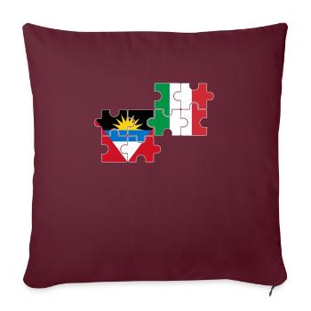 Antigua-et-Barbuda Italie Drapeau Antigua - Housse de coussin décorative 45 x 45 cm - bordeaux - Devant