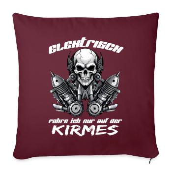 Moteur anti-voiture à combustion électrique - Housse de coussin décorative 45 x 45 cm - bordeaux - Devant