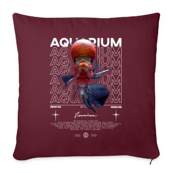 Flowerhorn Cichlid Monster Fish Keeper Streetwear - Sofakissenbezug 45 x 45 cm - Burgunderrot - Vorne
