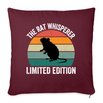 Le chuchoteur de rats - Housse de coussin décorative 45 x 45 cm - bordeaux - Devant