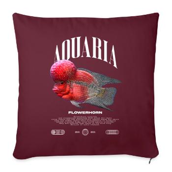 Flowerhorn Cichlid Fish Keeper Streetwear - Housse de coussin décorative 45 x 45 cm - bordeaux - Devant