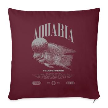 Flowerhorn Cichlid Fish Keeper Streetwear - Sofakissenbezug 45 x 45 cm - Burgunderrot - Vorne
