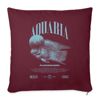 Flowerhorn Cichlid Fish Keeper Streetwear - Sofakissenbezug 45 x 45 cm - Burgunderrot - Vorne
