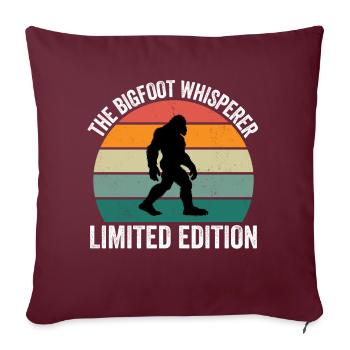 Le chuchoteur du Bigfoot - Housse de coussin décorative 45 x 45 cm - bordeaux - Devant
