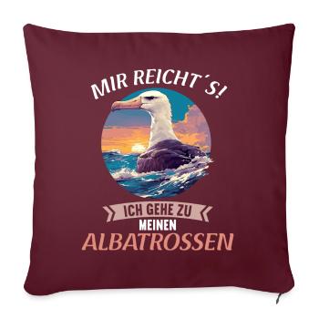 Albatross Albatrosse Albatros - Sofakissenbezug 45 x 45 cm - Burgunderrot - Vorne