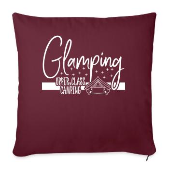 Tente Glamping Camping Randonnée Camping-car - Housse de coussin décorative 45 x 45 cm - bordeaux - Devant