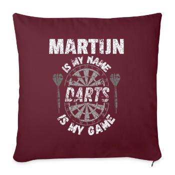 Chemise de fléchettes personnalisée Martijn - Housse de coussin décorative 45 x 45 cm - bordeaux - Devant