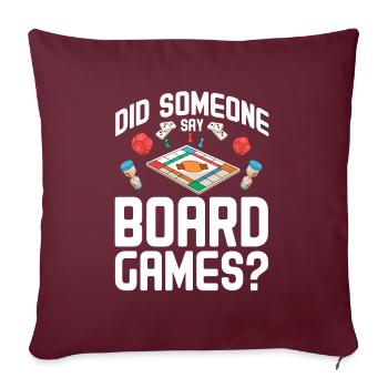 Jeux de société Jeux de société Jeux de nuit Jeux de société Cadeau - Housse de coussin décorative 45 x 45 cm - bordeaux - Devant