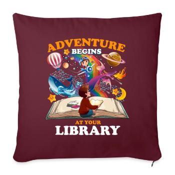 Voyage Le Monde Tenue Voyage Voyage Voyage Voyage - Housse de coussin décorative 45 x 45 cm - bordeaux - Devant