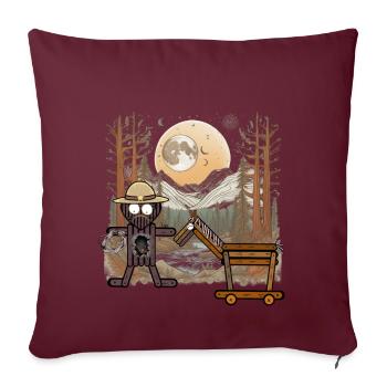 Cavalier du Far West Cheval Cowboy Western Cavalier - Housse de coussin décorative 45 x 45 cm - bordeaux - Devant