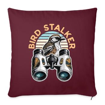 Birdwatching Bird Stalker Ornithology Birdwatcher - Sofakissenbezug 45 x 45 cm - Burgunderrot - Vorne